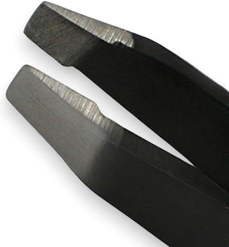 Close-up of La Cross Expert Slant Tip Tweezer with diamond-ground stainless steel tips on a white background