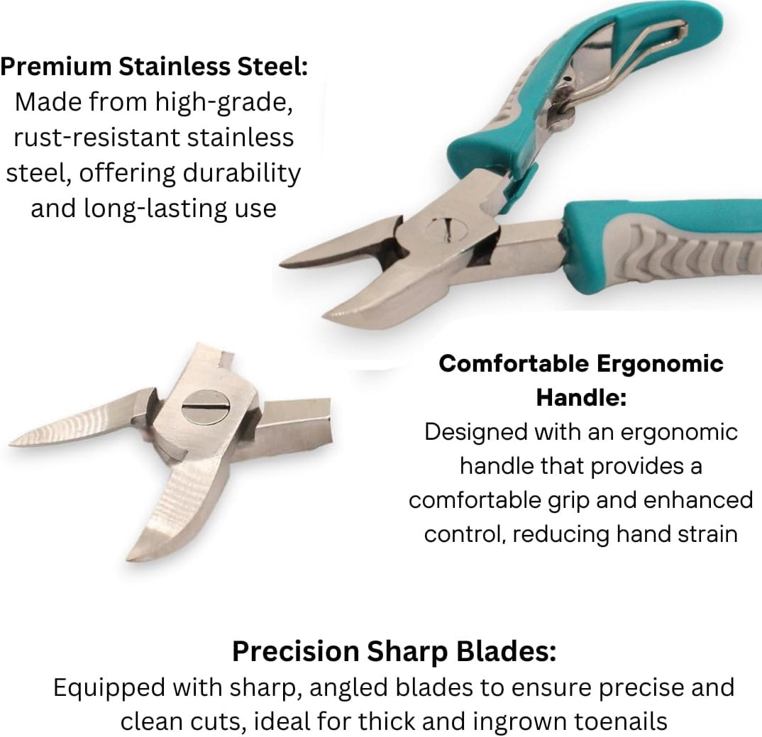Sharp Stainless Steel Toenail Nipper – Long-Lasting and Comfortable Grip