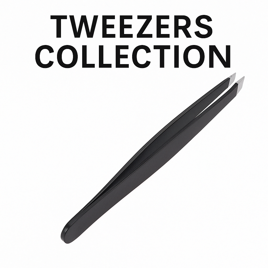 La Cross Tweezers Collection – Slant Tip and Brow Grooming Tools for Precision Plucking