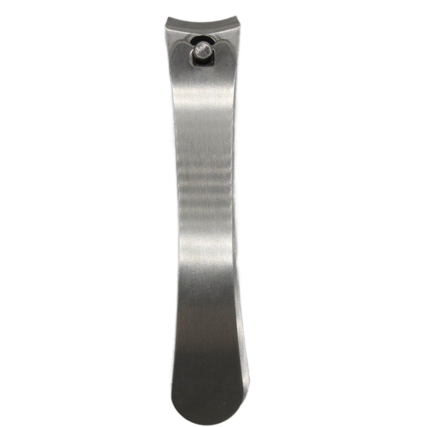 Front-facing view of La Cross Curved Toenail Clipper highlighting slim profile and textured handle