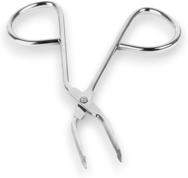 Alternate view of La Cross stainless steel scissors tweezers showing dual-action design and curved handles