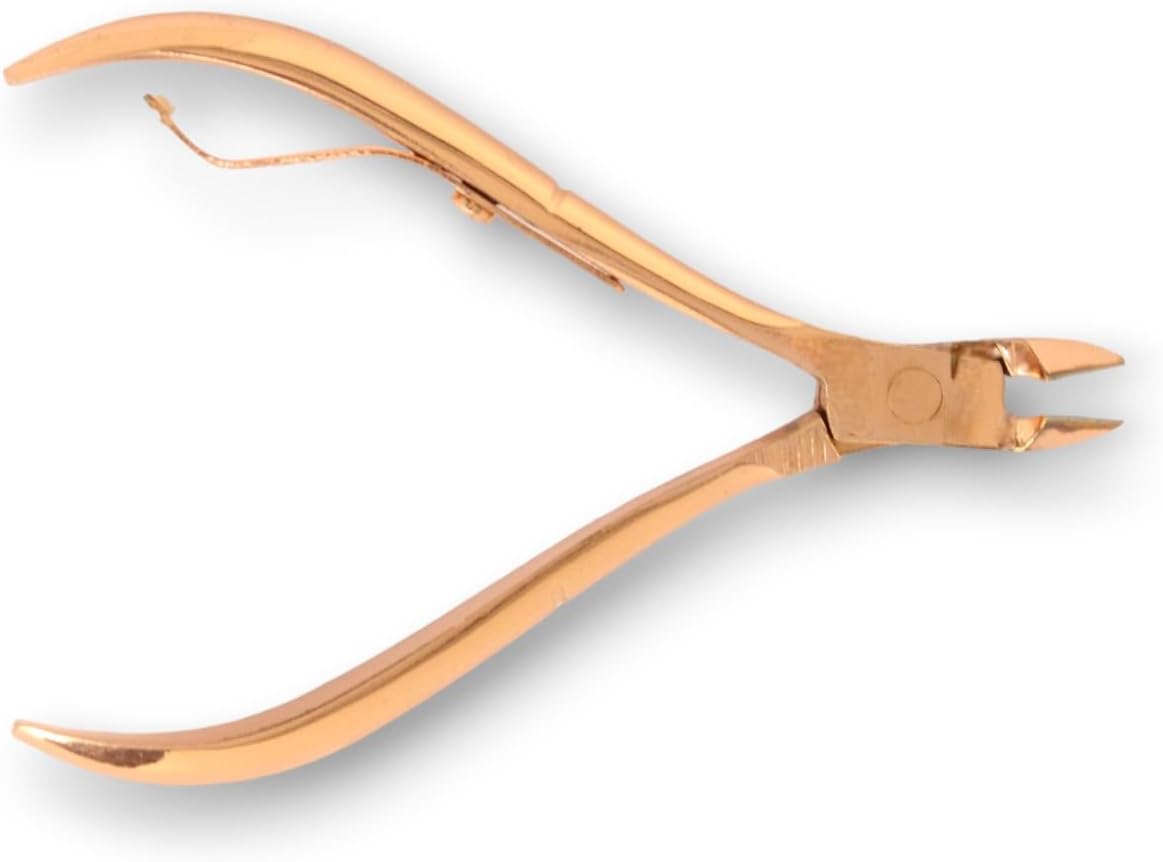 Side view of La Cross Cuticle Nipper showing contoured handles and spring mechanism.