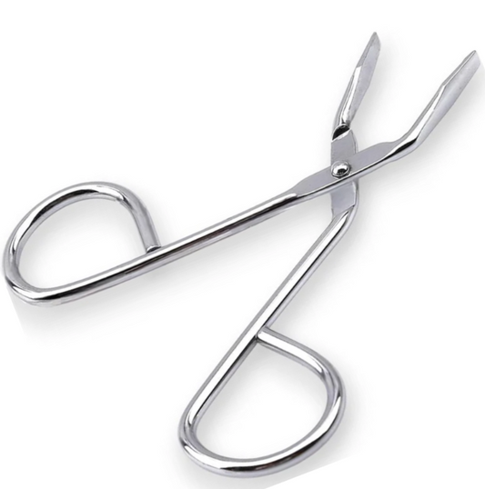 La Cross Scissors Tweezers with stainless steel finish, featuring dual-function tip and ergonomic loop handles