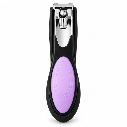 Toenail Clipper with Catcher – Comfort Grip, Curved Stainless Steel Blades