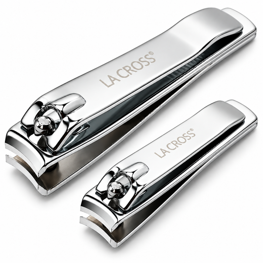 Fingernail & Toenail Clipper Set – 2-Piece Curved Carbon Steel