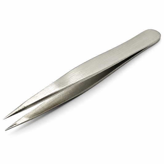 Expert Pointed-Tip Tweezer (Silver) – Precision Stainless Steel Facial Hair Grooming Tool