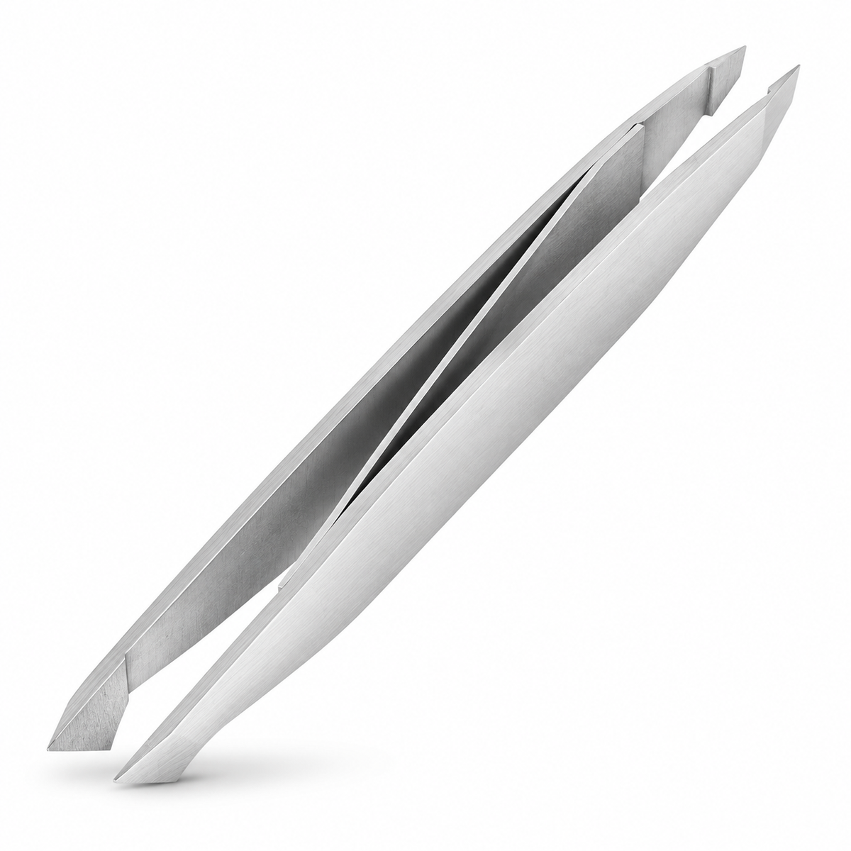 Dual-Ended Tweezer – Slant & Straight Tip Stainless Steel