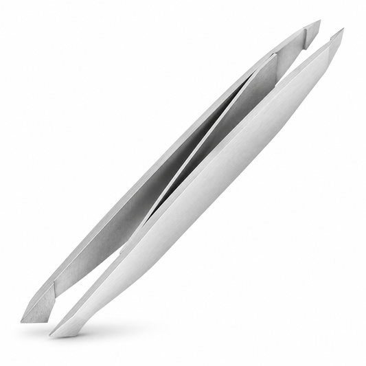 Dual-Ended Tweezer – Slant & Straight Tip Stainless Steel