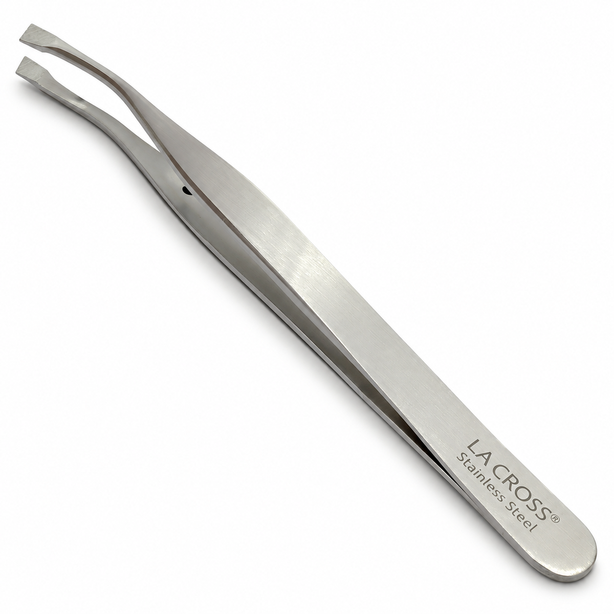 Angled Tip Tweezer for Eyeglass Wearers – Stainless Steel Brow Tweezer
