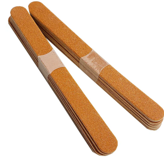 La Cross Multi Pack Emery Boards – 20-count set of brown nail files with fine grit surface for shaping natural and acrylic nails