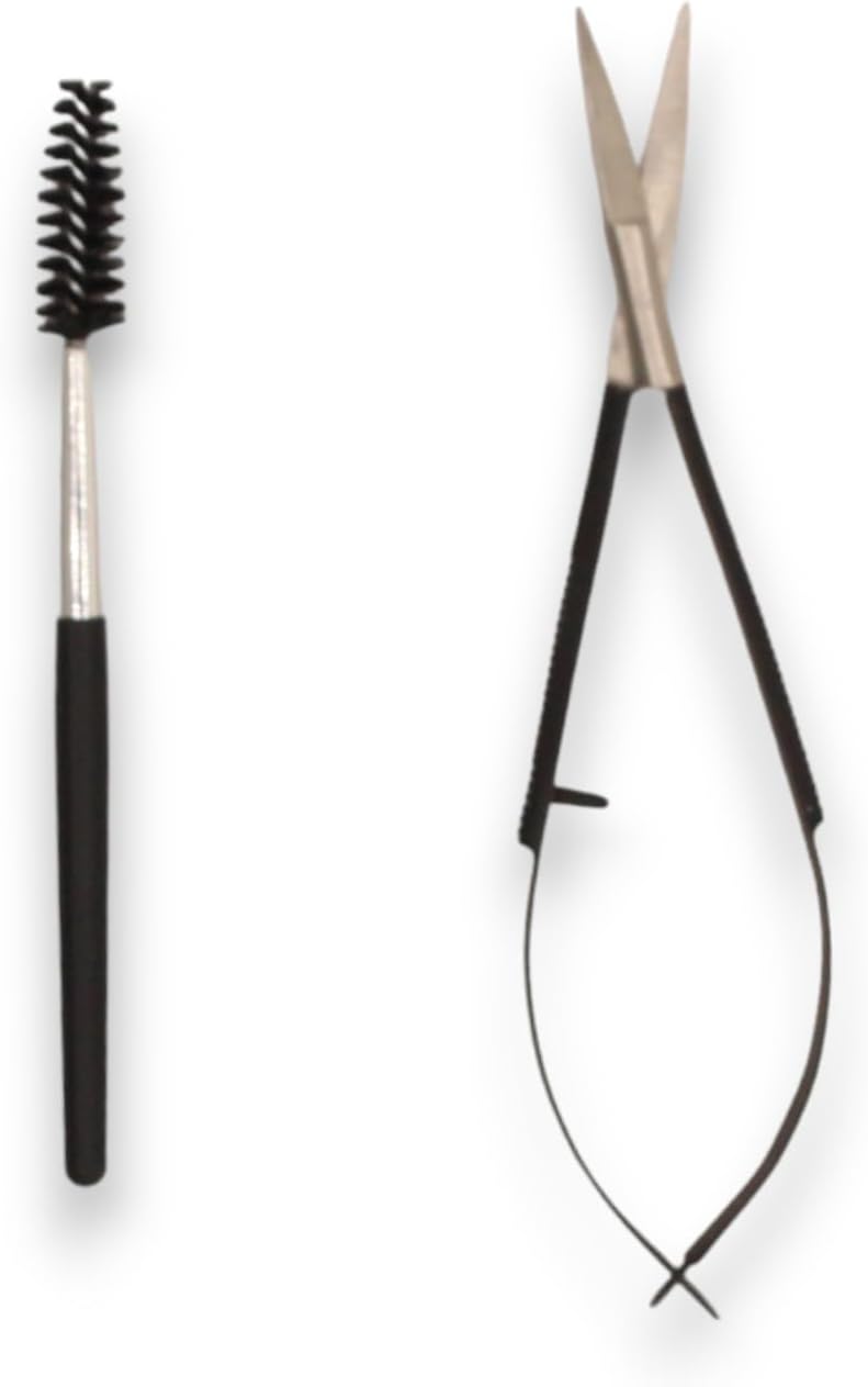 Easy Squeeze Eyebrow Scissors with Brush by La Cross