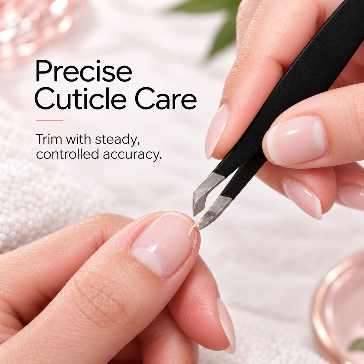 Cuticle Nipper with Pusher – 2-in-1 Stainless Steel Manicure Tool