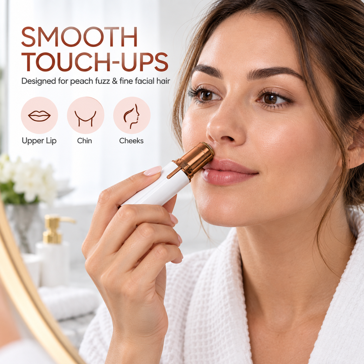 Facial Hair Remover for Women – Rechargeable LED Tool for Peach Fuzz