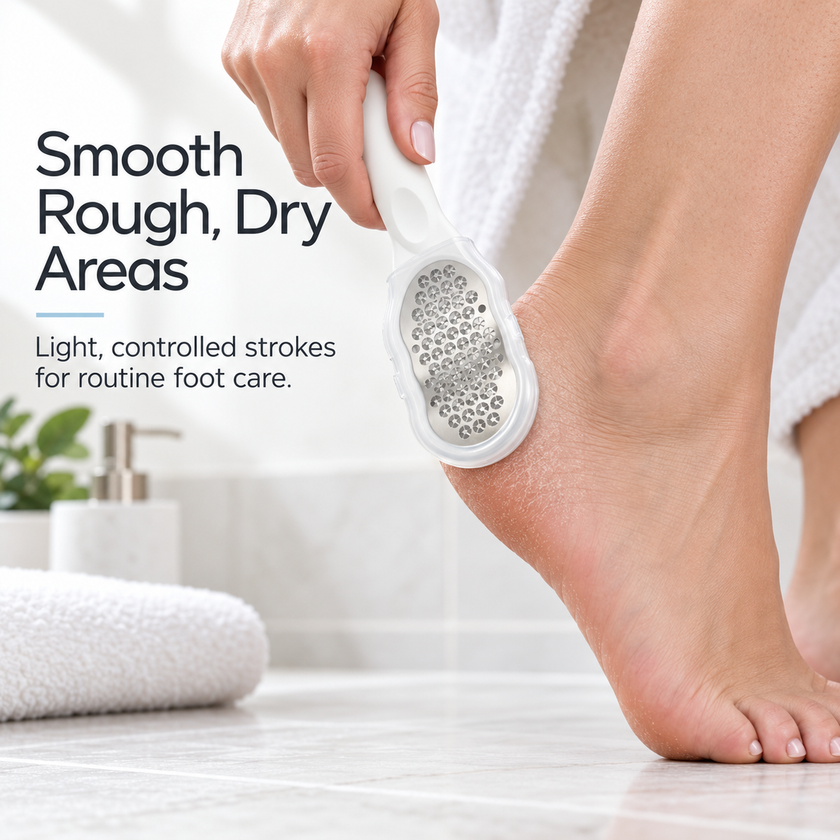 Foot Callus Remover with Catcher – Stainless Steel Pedicure Rasp