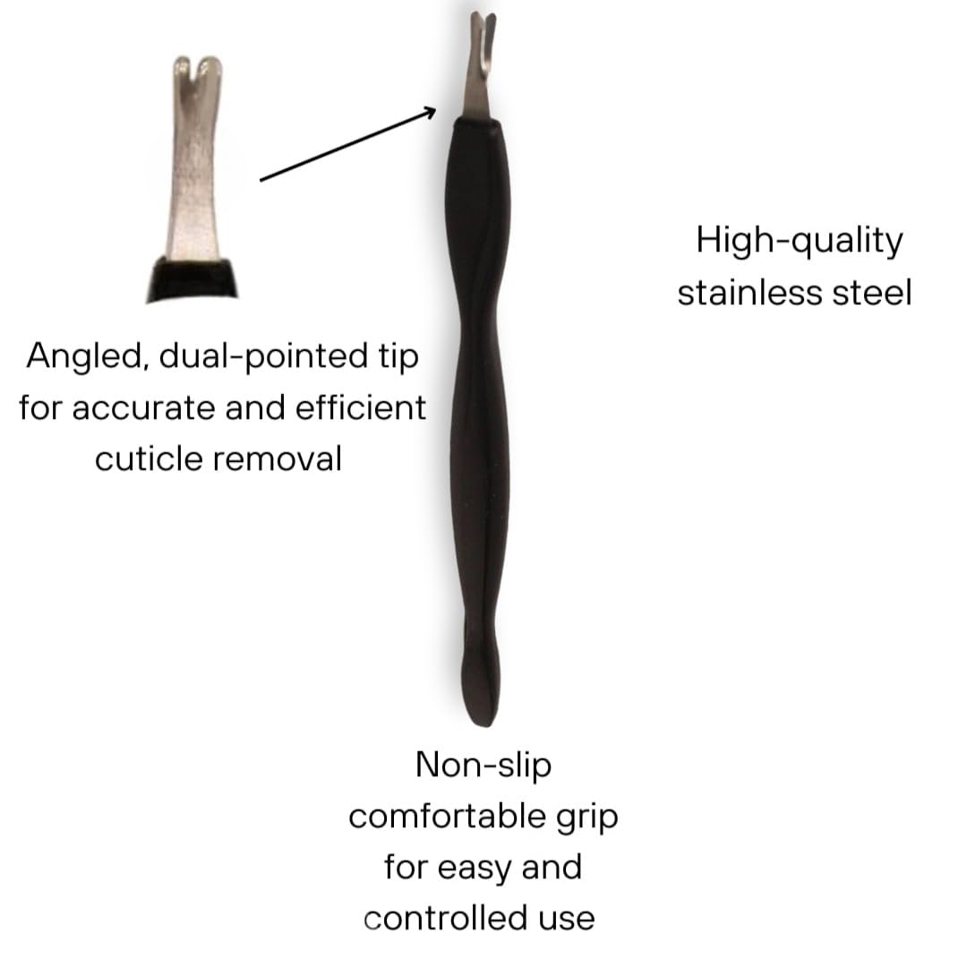 Cuticle Trimmer & Remover – Dual-End Pusher – Stainless Steel Tool