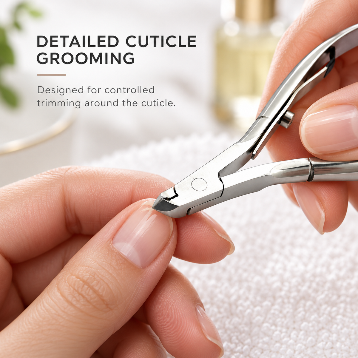 Half Jaw Cuticle Nipper – Stainless Steel Diamond-Ground Edges