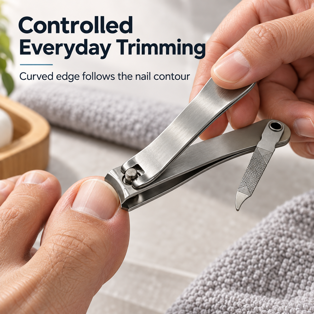 Curved Toenail Clipper – Stainless Steel Curved Edge Nail Cutter
