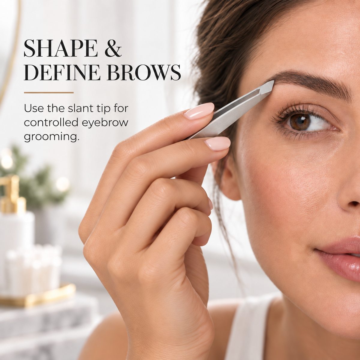 Dual-Ended Tweezer – Slant & Straight Tip Stainless Steel