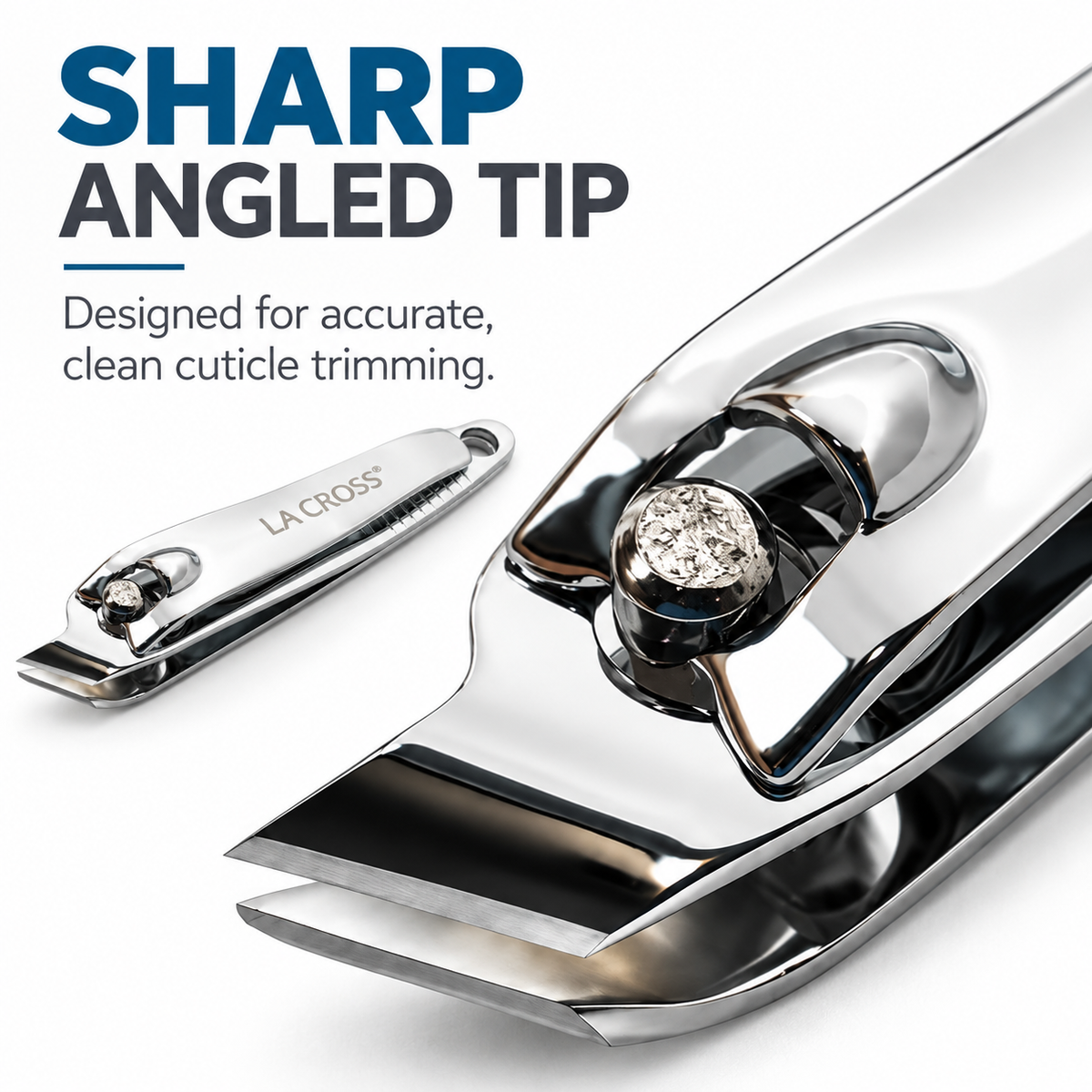 Angled Cuticle Trimmer – Carbon Steel Nail & Cuticle Grooming Tool