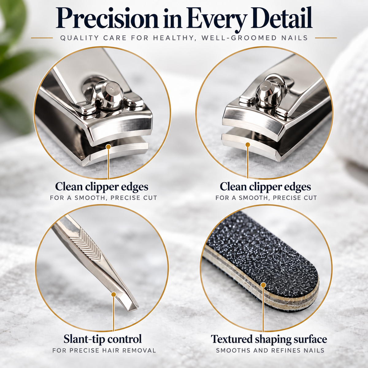5-Piece Nail Care Kit – Manicure & Pedicure Grooming Set