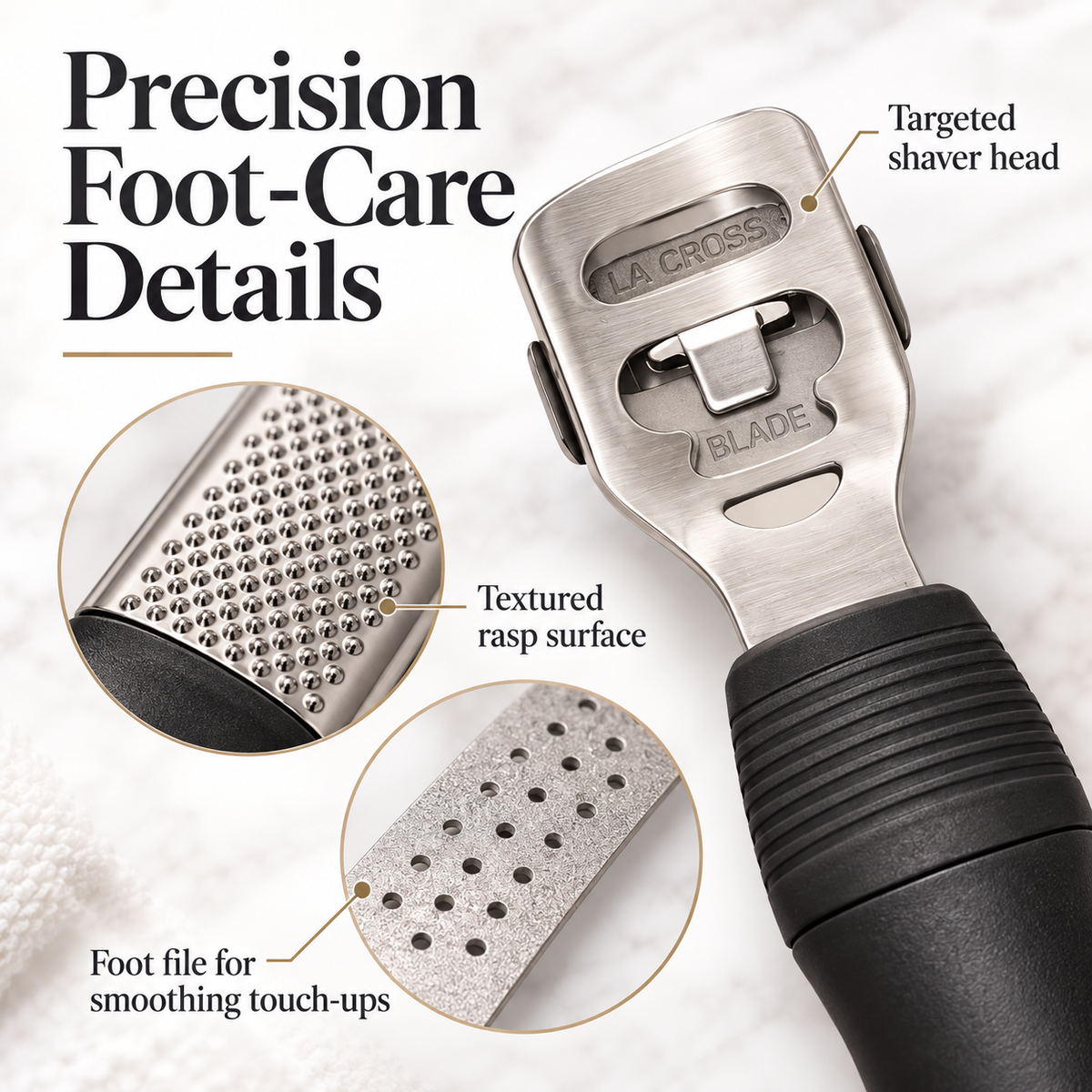 3-Piece Foot Care Kit – Callus Shaver, Foot Rasp & File
