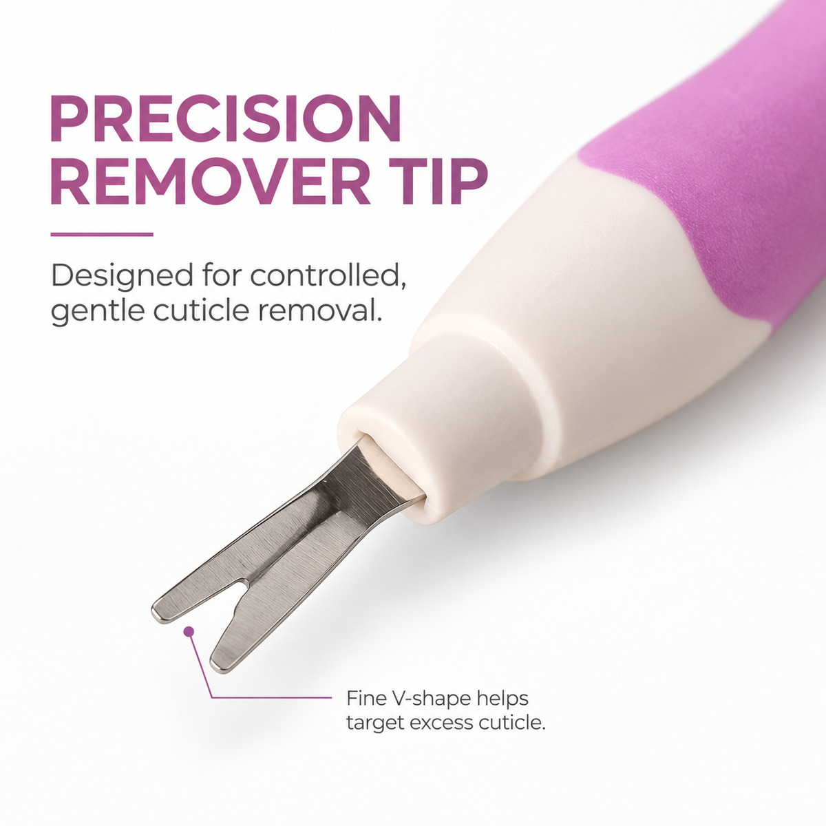 Dual-End Cuticle Remover & Pusher – Comfort Grip Surgical Stainless Steel