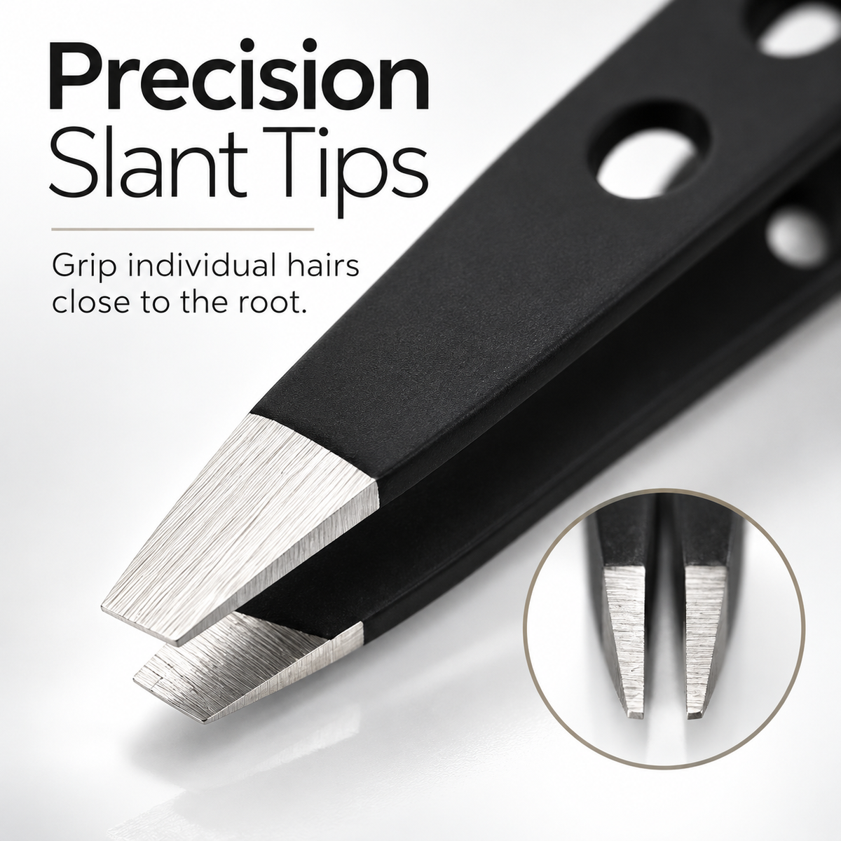LED Light Slant Tip Tweezer – Illuminated Eyebrow Grooming Tool