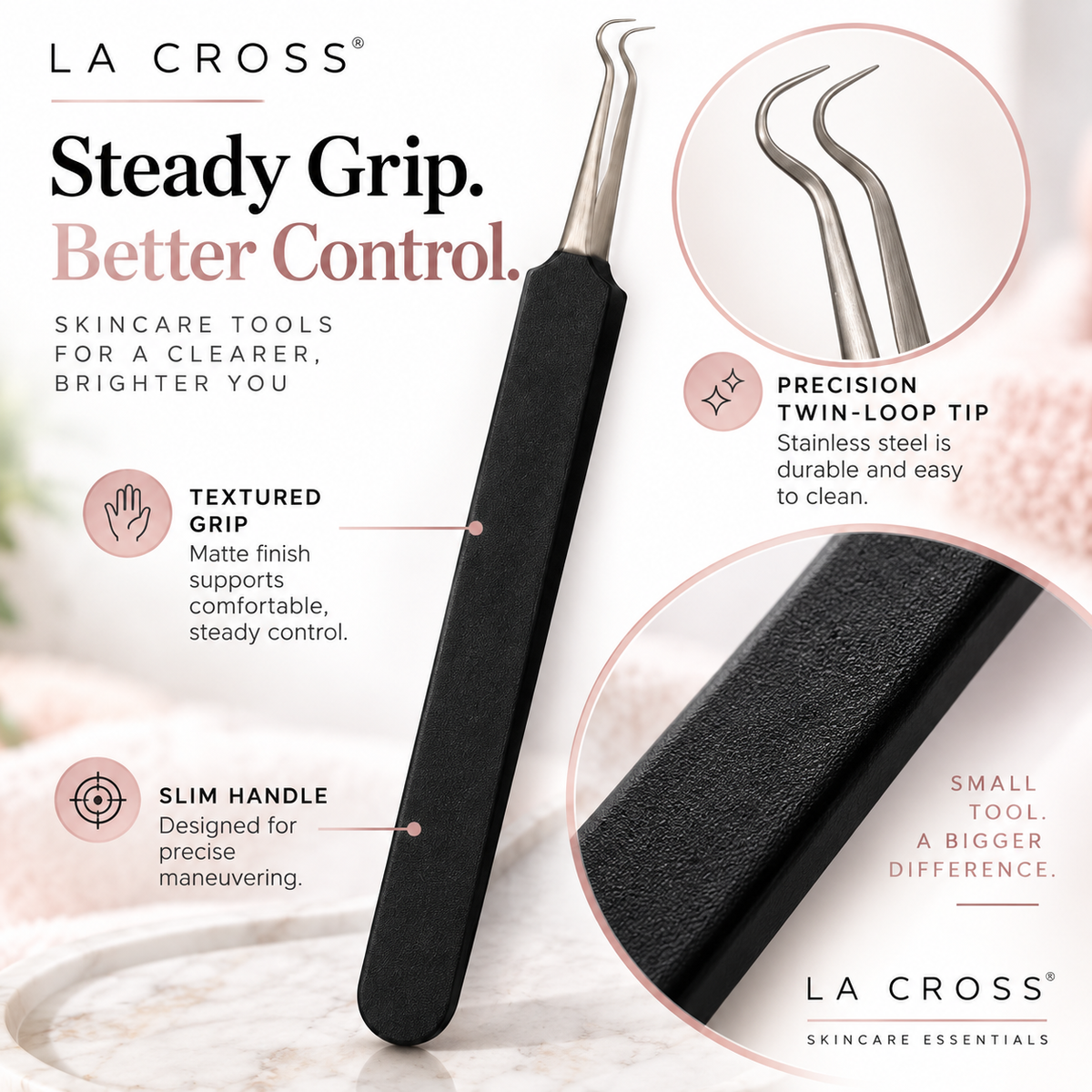 Blackhead Remover Tool – Dual-End Stainless Steel Pore Extractor