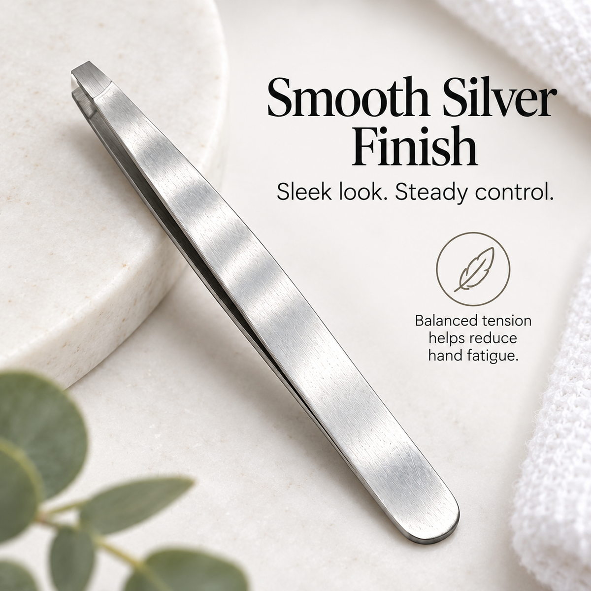 Expert Slant Tip Tweezer – Stainless Steel Precision Brow Tweezer