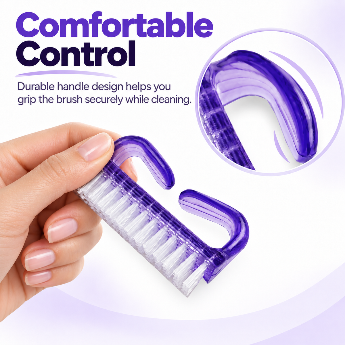Nail Brush – Soft Nylon Bristles for Fingernail & Toenail Cleaning