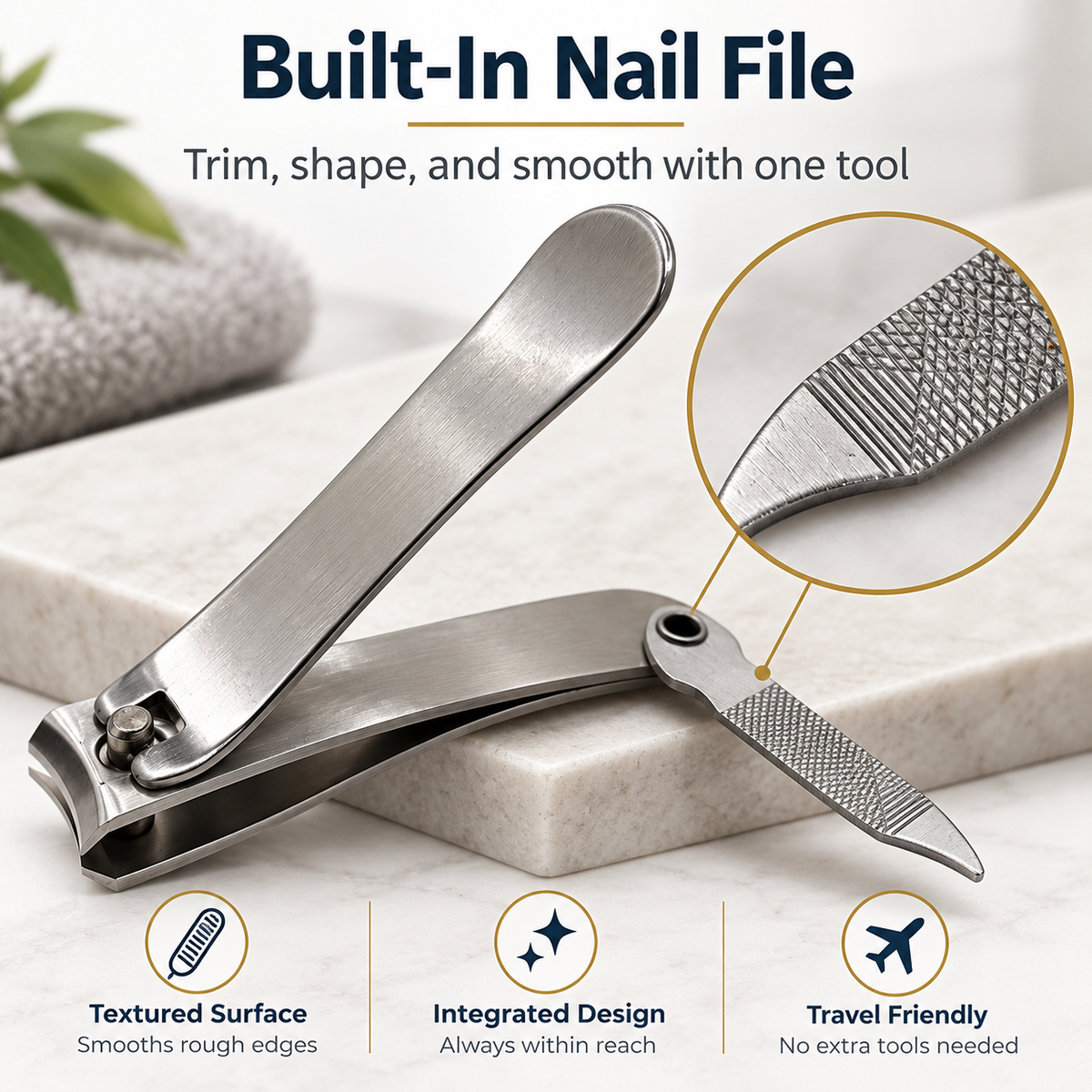 Curved Toenail Clipper – Stainless Steel Curved Edge Nail Cutter