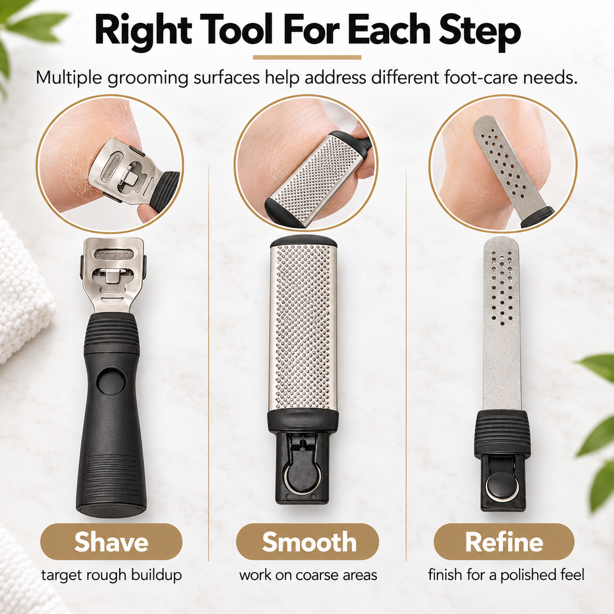 3-Piece Foot Care Kit – Callus Shaver, Foot Rasp & File