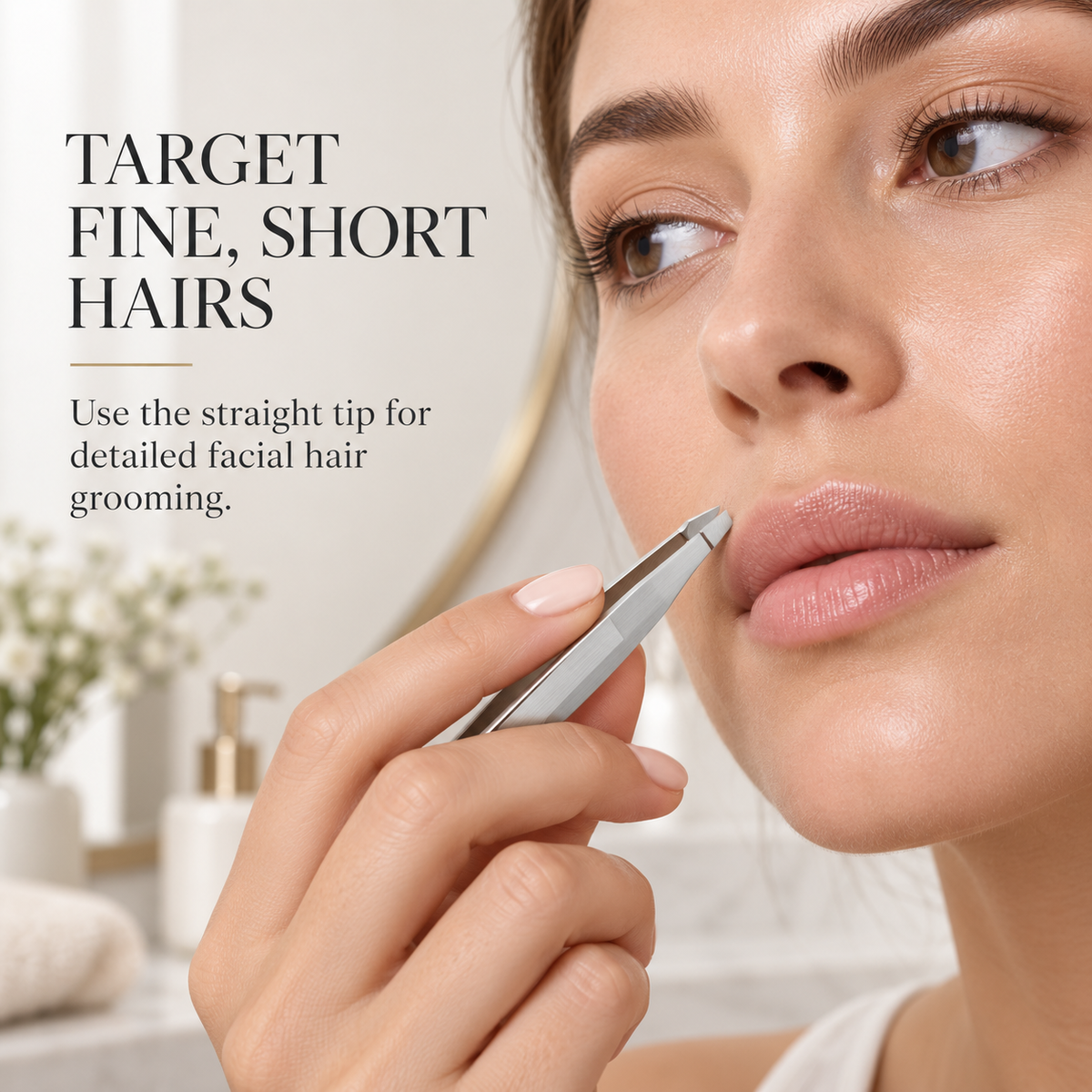 Dual-Ended Tweezer – Slant & Straight Tip Stainless Steel