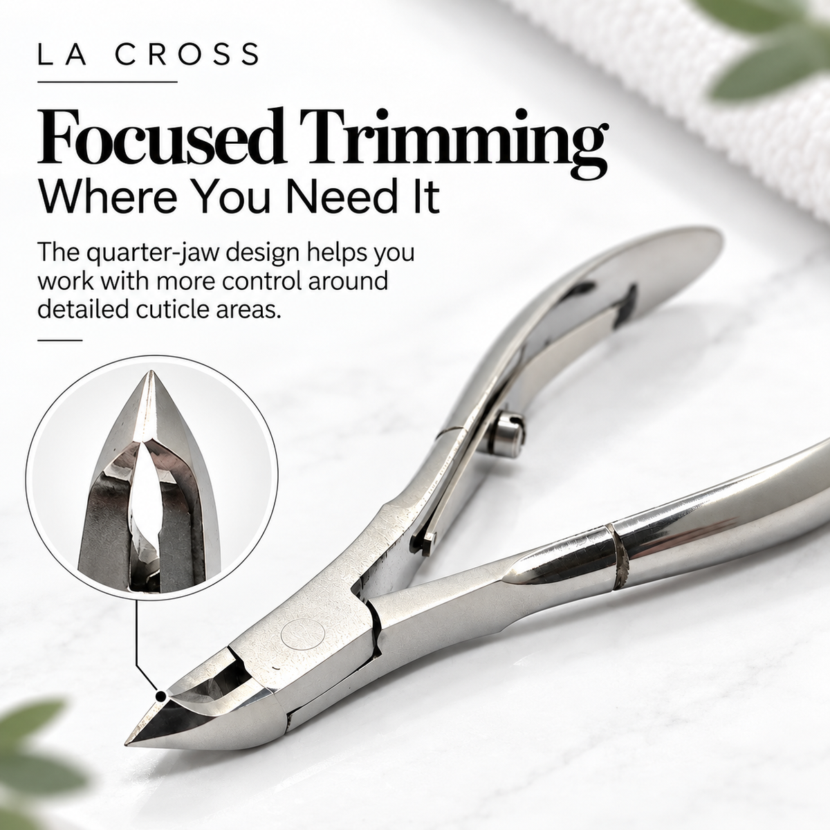 Quarter Jaw Cuticle Nipper – Stainless Steel Precision Cuticle Tool
