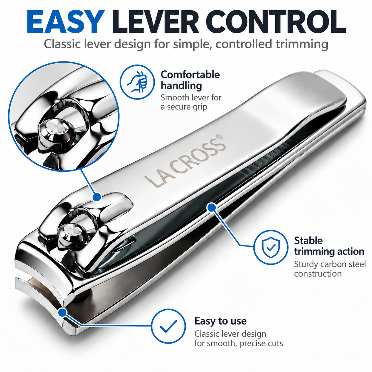 Fingernail & Toenail Clipper Set – 2-Piece Curved Carbon Steel