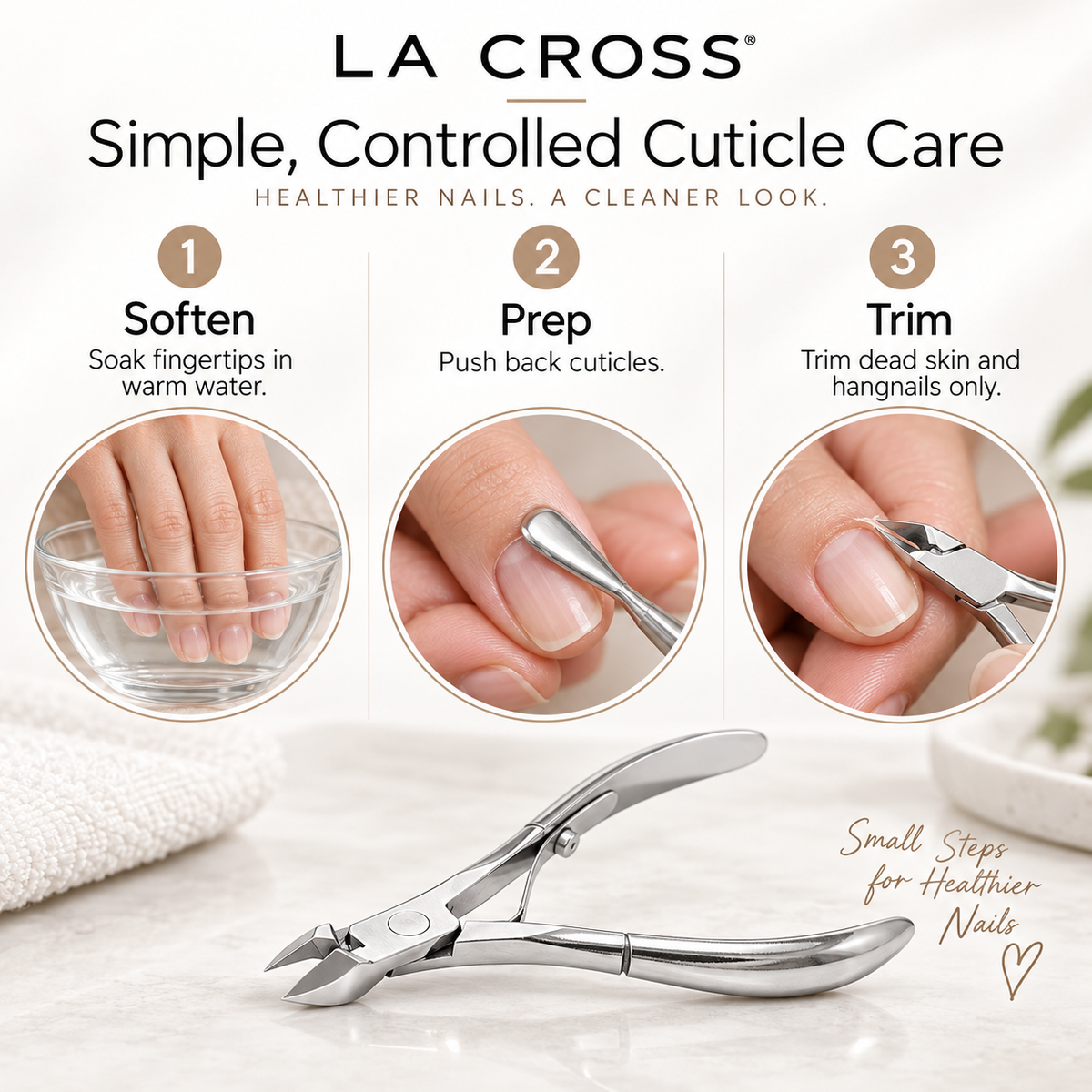 Professional Cuticle Nipper – Stainless Steel Diamond-Ground Blades