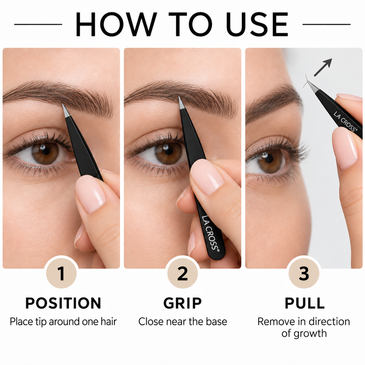 Expert Pointed Tip Tweezer – Stainless Steel Eyebrow & Facial Hair Tweezer