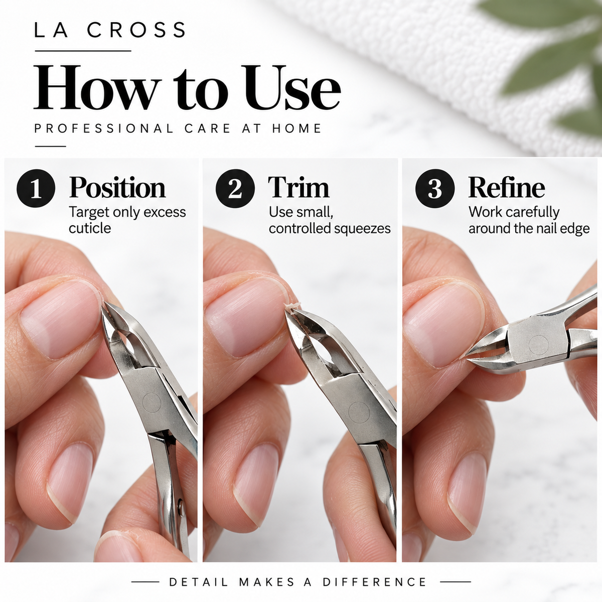 Quarter Jaw Cuticle Nipper – Stainless Steel Precision Cuticle Tool