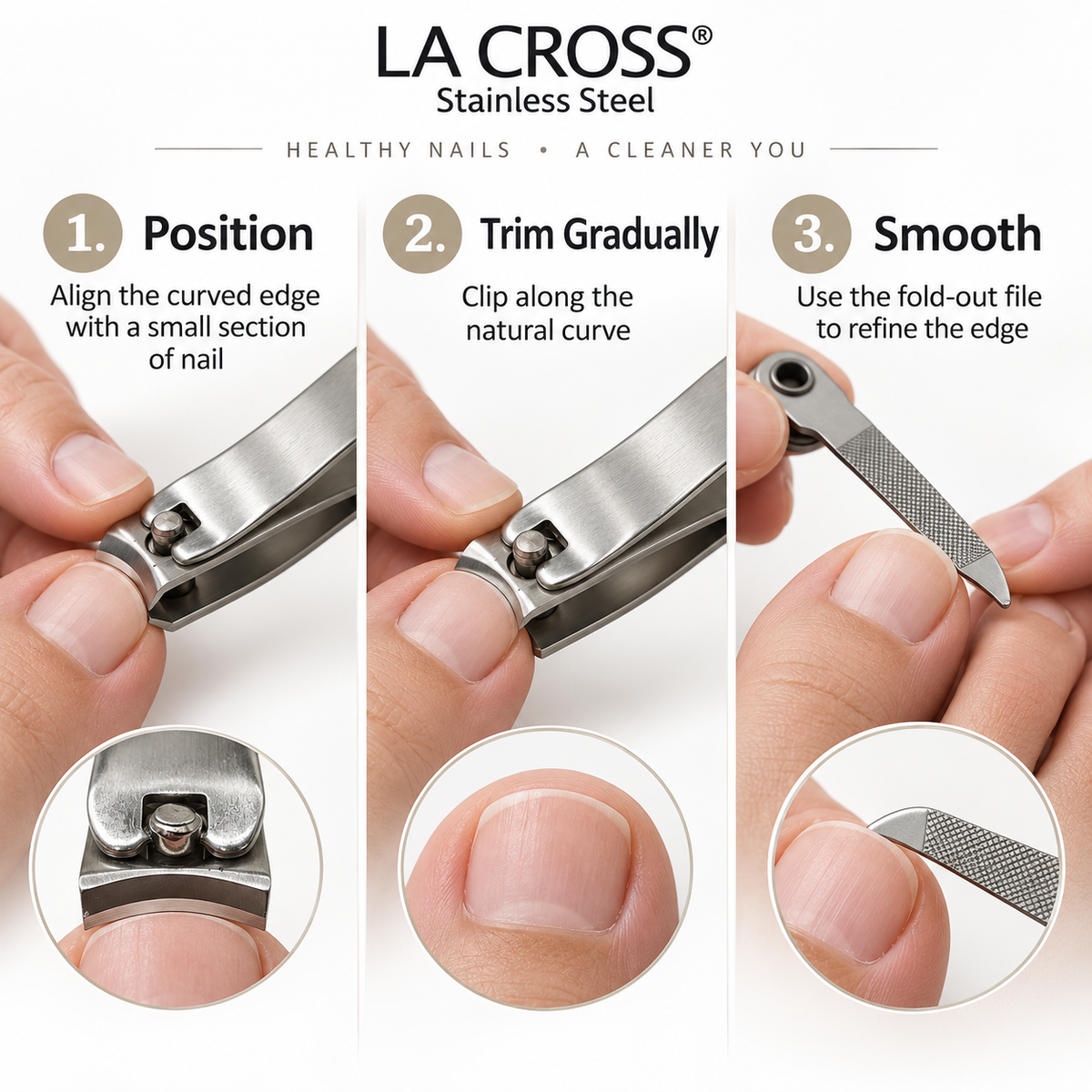 Curved Toenail Clipper – Stainless Steel Curved Edge Nail Cutter