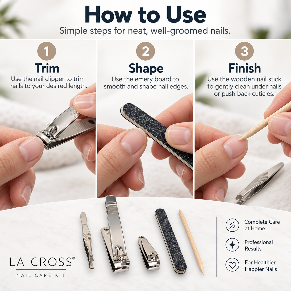 5-Piece Nail Care Kit – Manicure & Pedicure Grooming Set