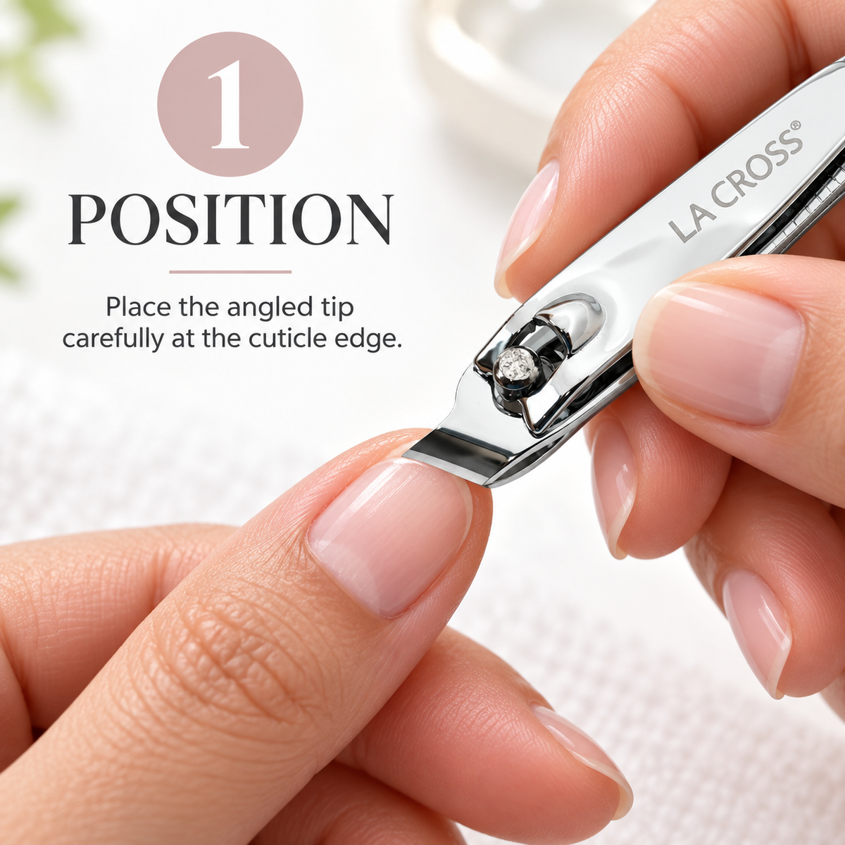 Angled Cuticle Trimmer – Carbon Steel Nail & Cuticle Grooming Tool