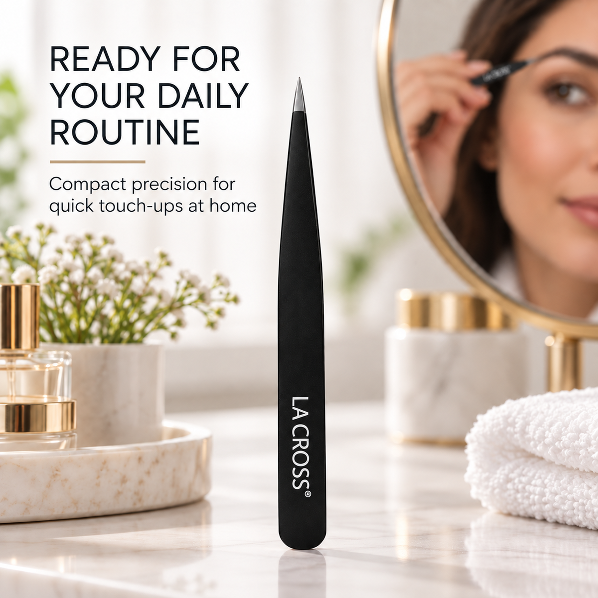 Expert Pointed Tip Tweezer – Stainless Steel Eyebrow & Facial Hair Tweezer