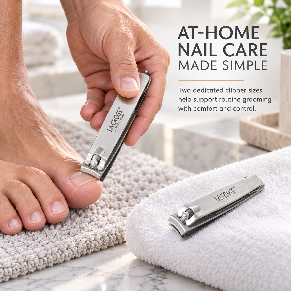 Deluxe Nail Clipper Set – Fingernail & Toenail Clippers with Nail File