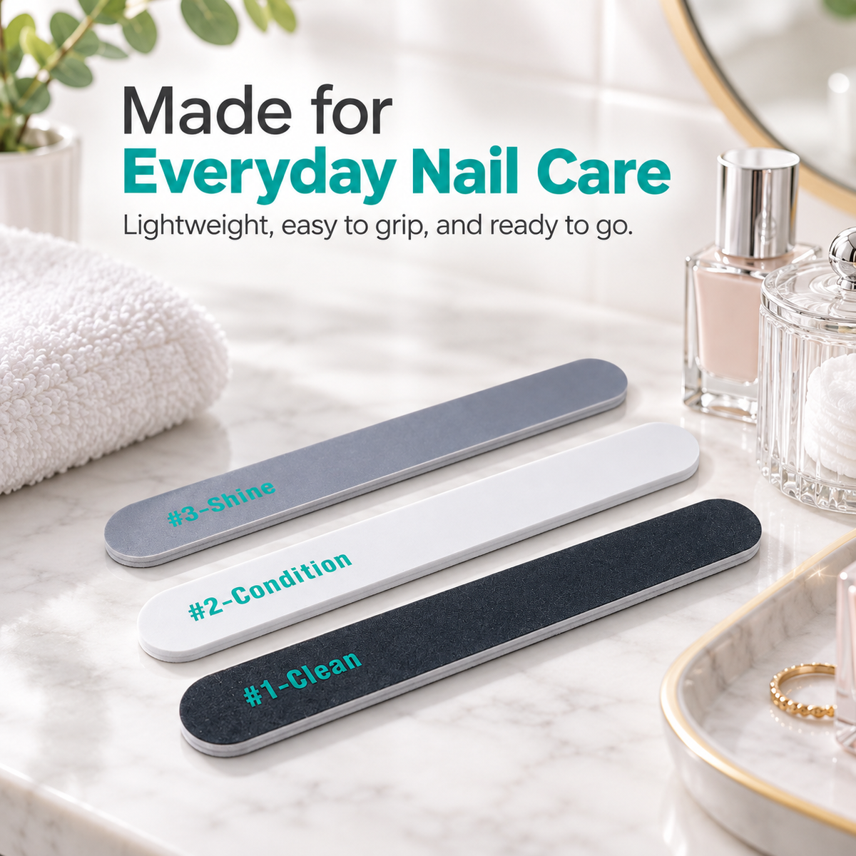 Deluxe Nail Buffing System – 3-Step Clean, Condition & Shine Buffer Set