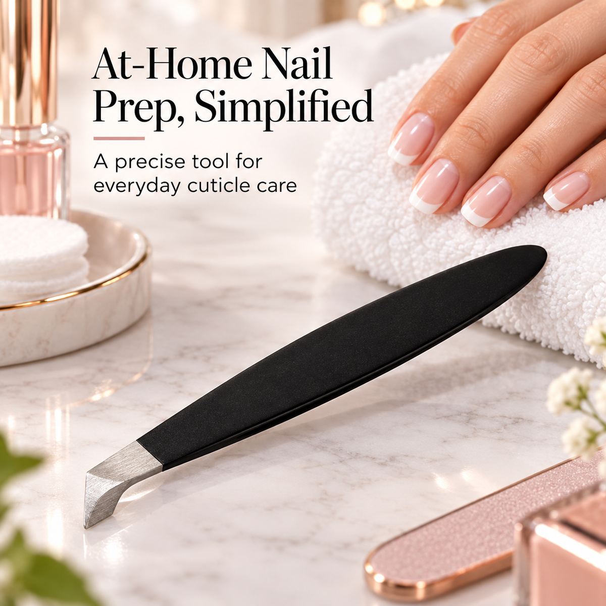 Cuticle Nipper with Pusher – 2-in-1 Stainless Steel Manicure Tool
