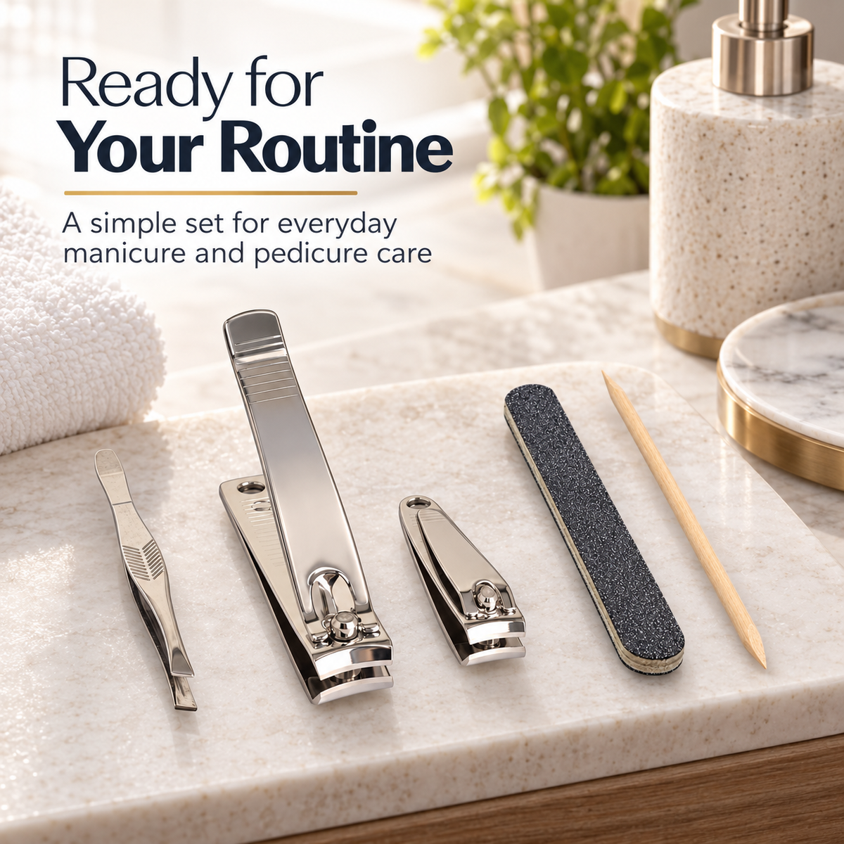5-Piece Nail Care Kit – Manicure & Pedicure Grooming Set