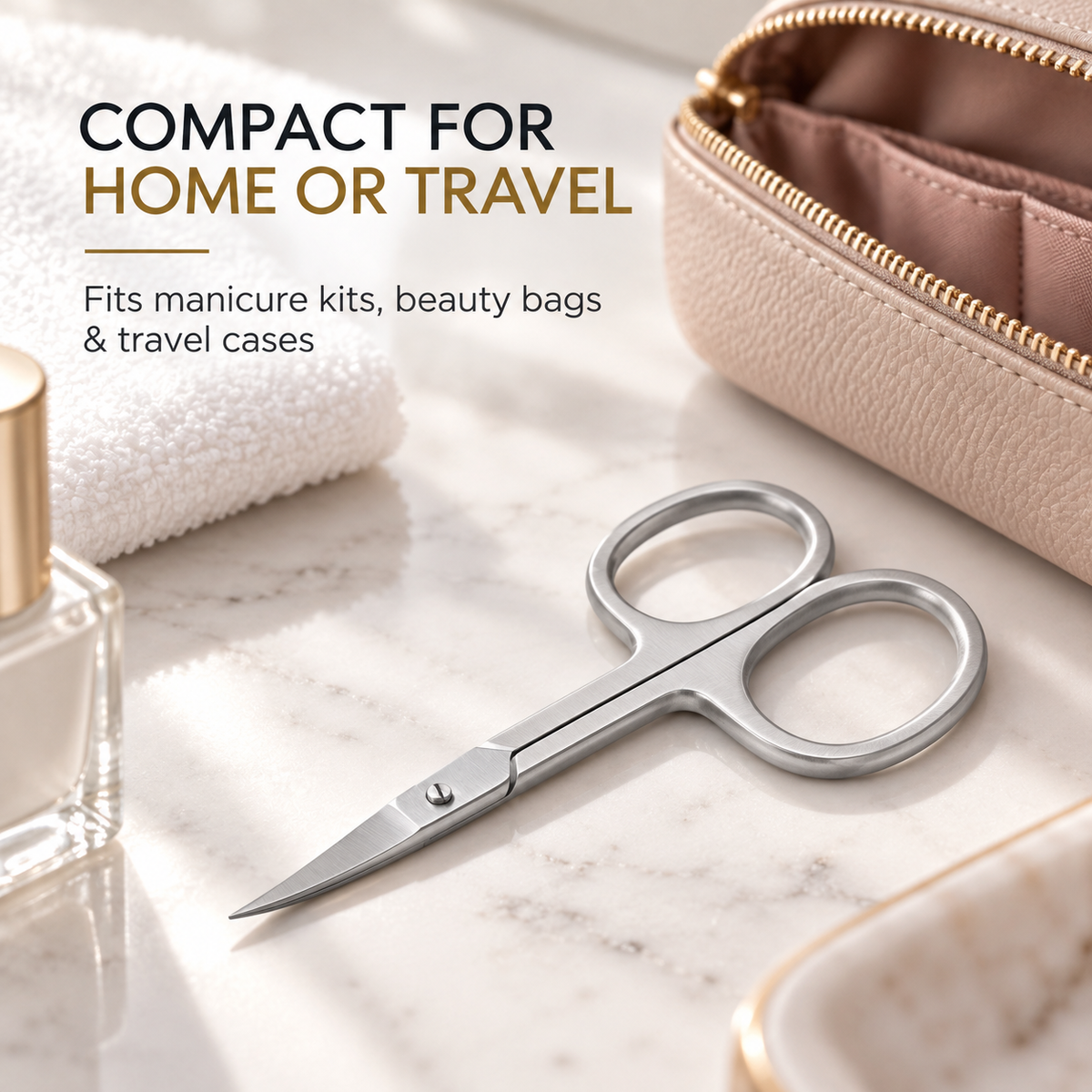 Professional Cuticle Scissors – Curved Stainless Steel Blades
