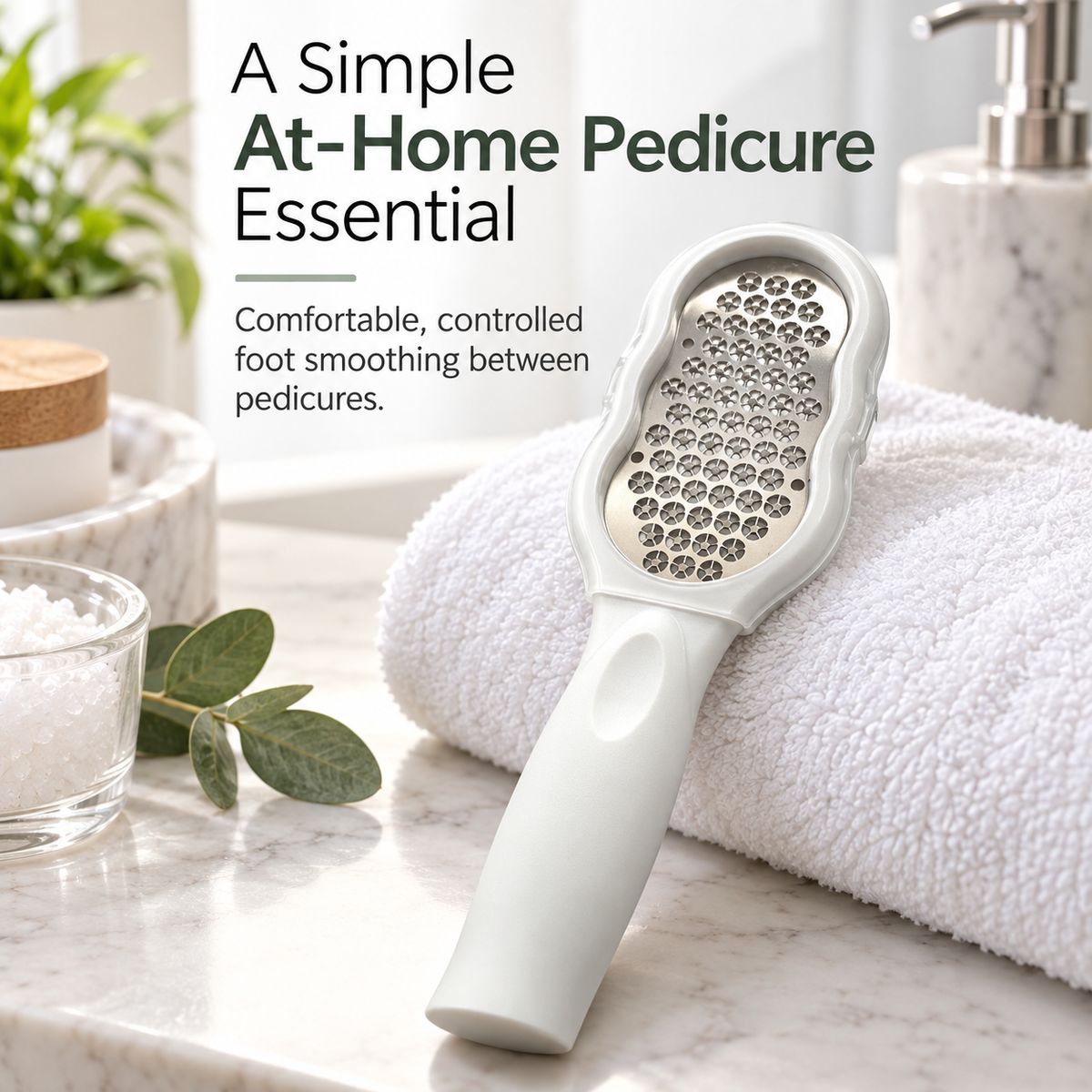 Foot Callus Remover with Catcher – Stainless Steel Pedicure Rasp