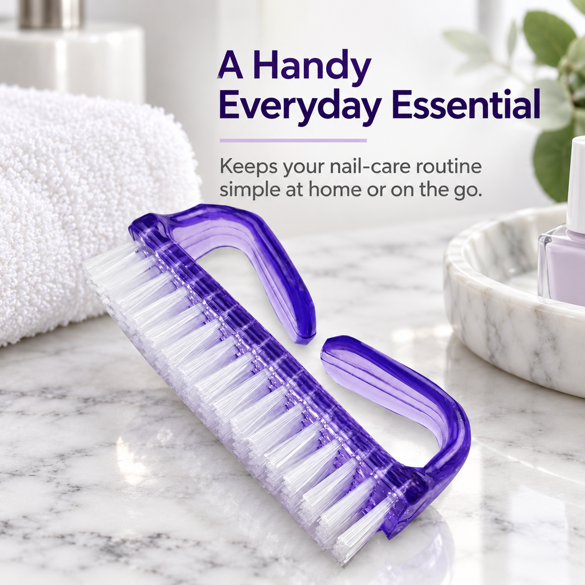 Nail Brush – Soft Nylon Bristles for Fingernail & Toenail Cleaning