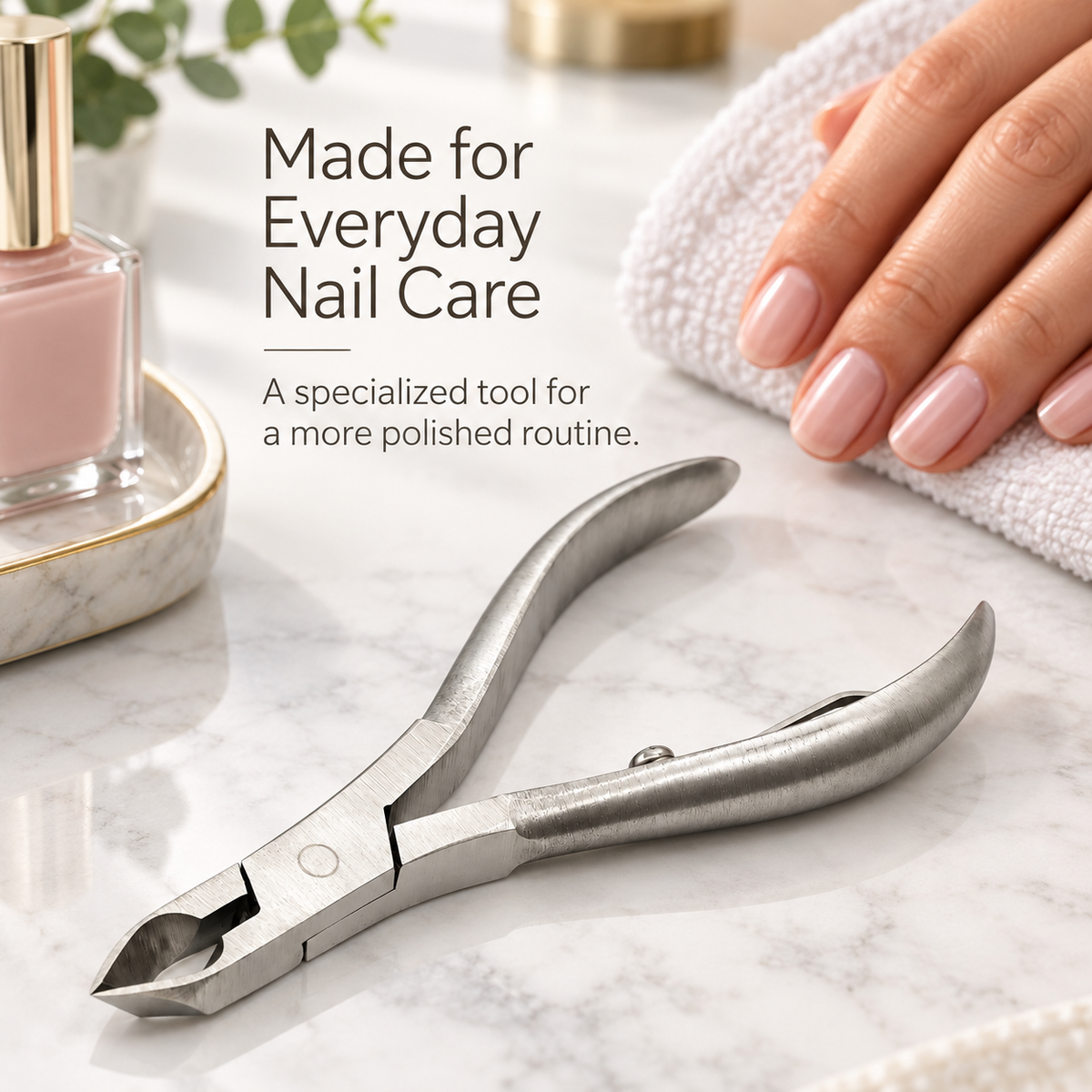 Bent Tip Cuticle Nipper – Angled Stainless Steel Manicure Tool